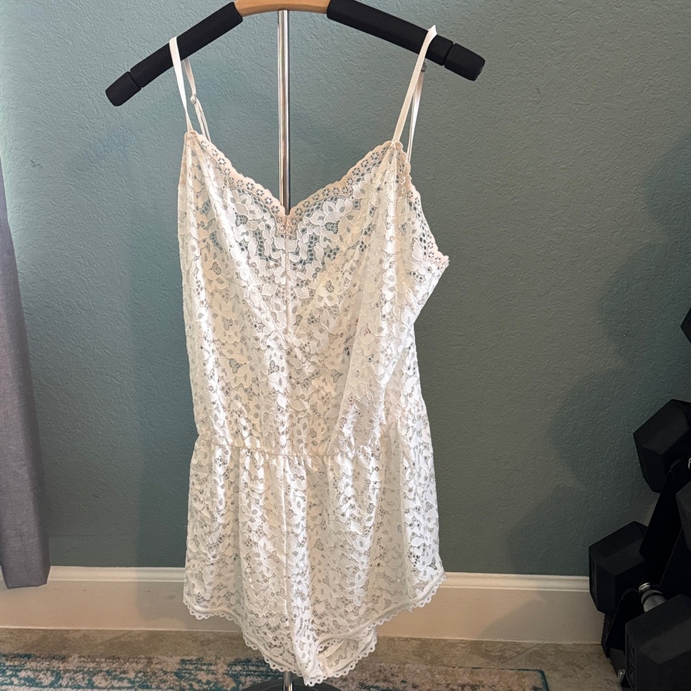 Victoria's Secret Lace Chemise in White